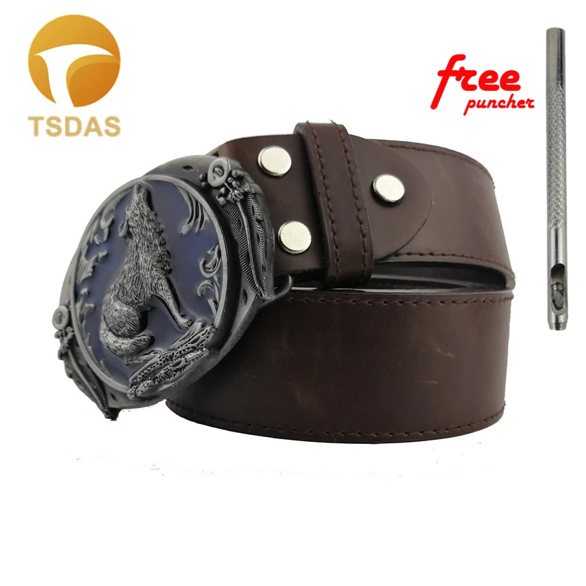 

Animal Series Wolf Western Cowboy Style Clothing Accessories Belt Buckle Classic Gift Removable Belt