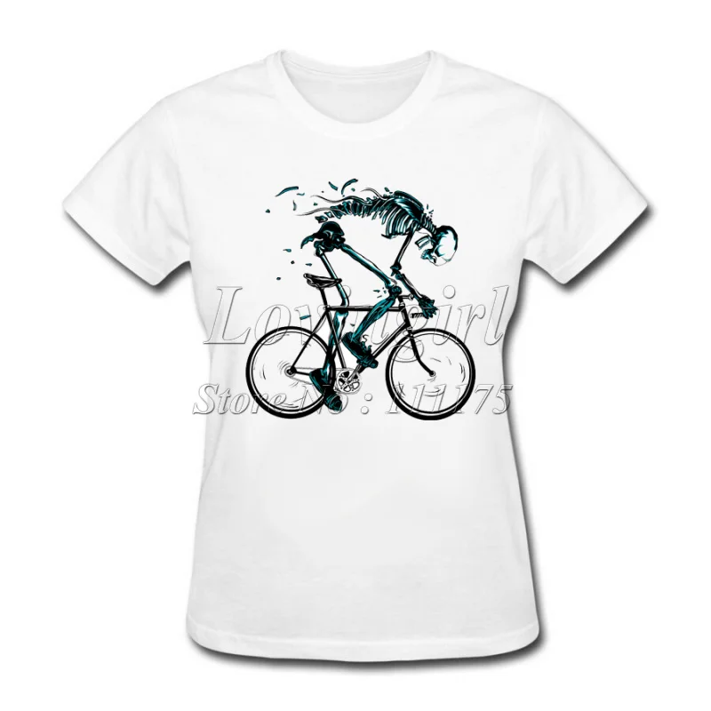 

2018 New Fashion Women's Worn Out Skull Printed T shirt popular Tops Fashion Novelty Lady Casual Short Sleeve Tees