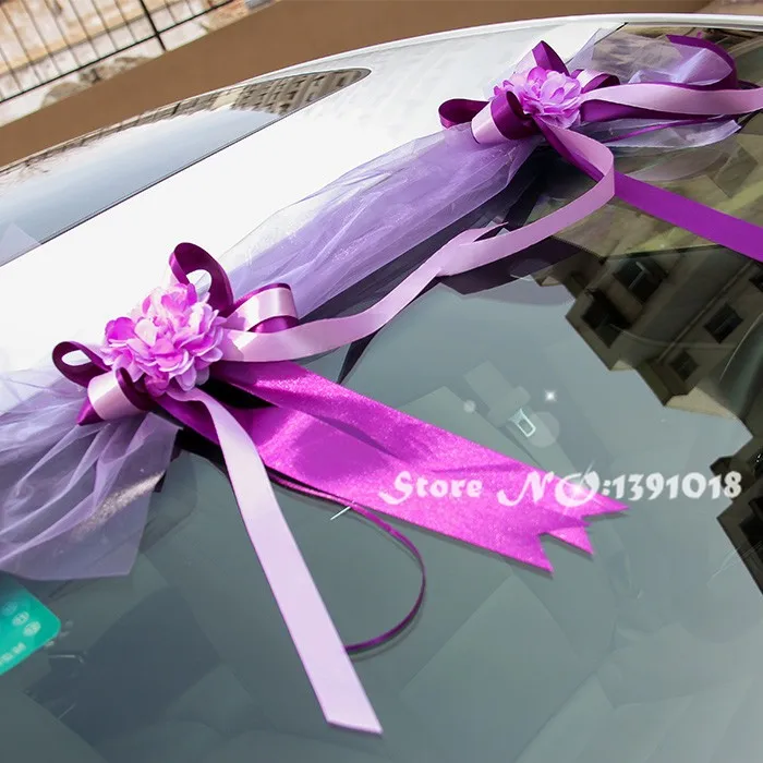 Новые искусственные шелковые цветы автомобиля декорации крыши автомобиля свадебное украшение гирлянды 4 цвета