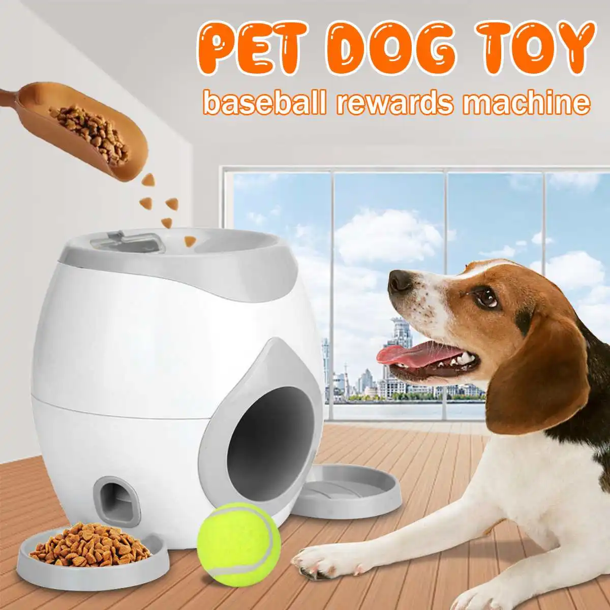 

Award Machine Pet Supplies Dog Toy Ball Baseball Food for Develop Pet Intelligence Train Dogs Feeding Spoon Interactive Toy