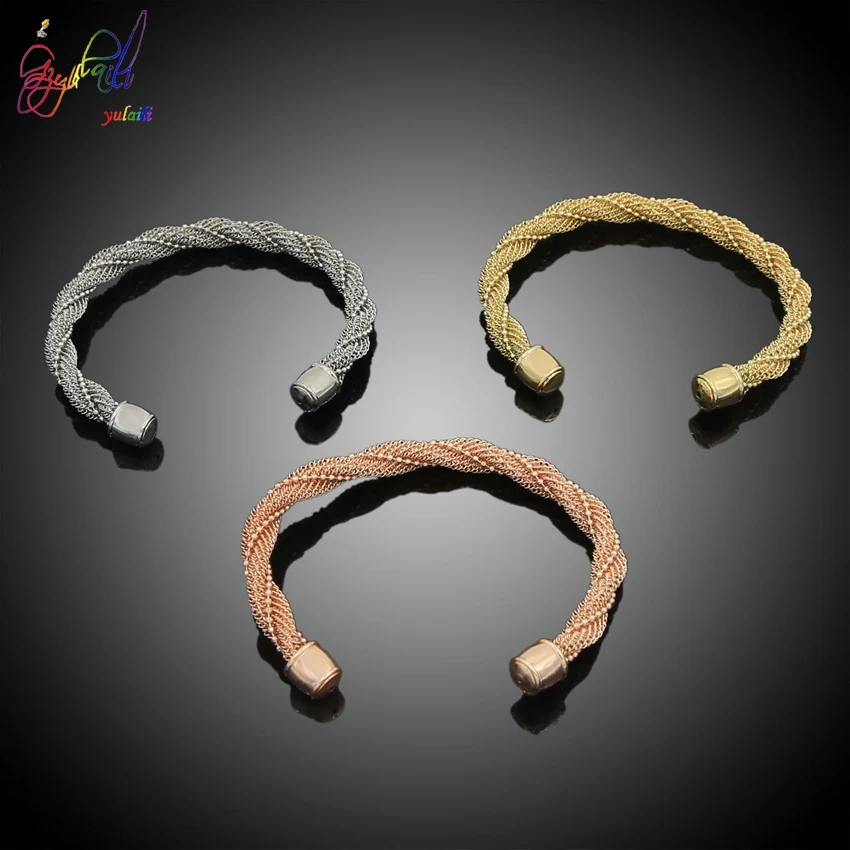 

YULAILI New Arrival Unique Design Party Bracelet Bangles Sets in Rose/Silver/Gold Color