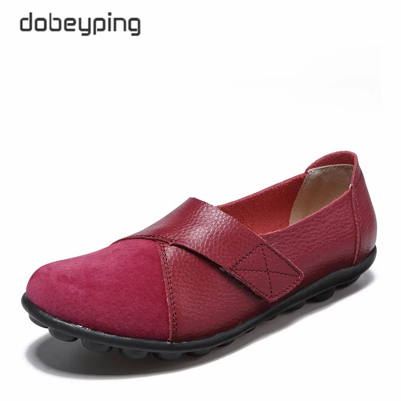 Dobeyping новые весенне осенние туфли женские из натуральной кожи на плоской подошве
