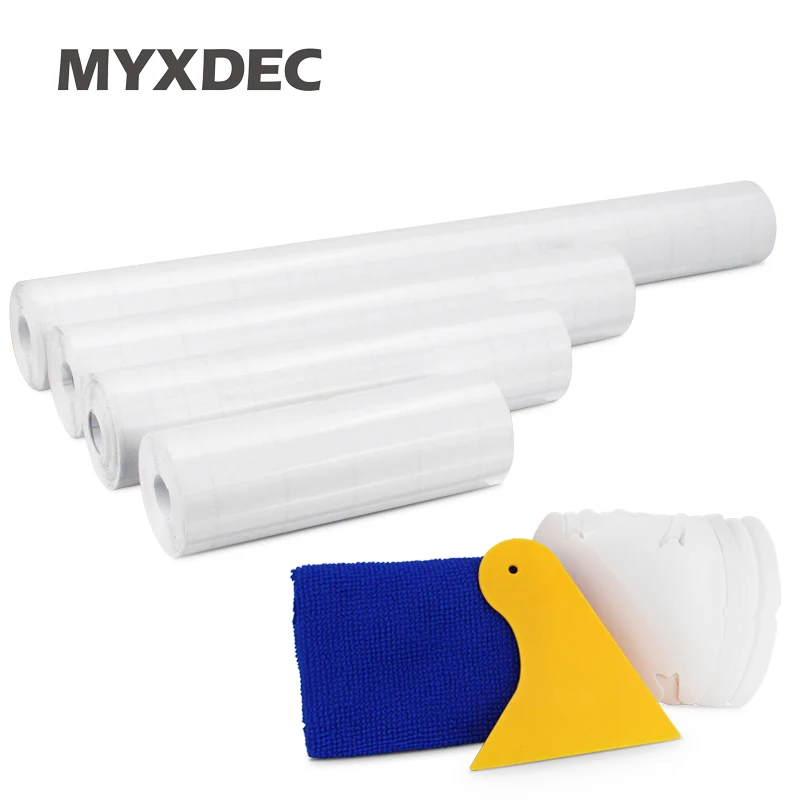 

10cm/15cm/20/30cm x5M Rhino Skin Sticker Car Bumper Hood Paint Protection Film PVC Vinyl Clear Transparence Film Thickness