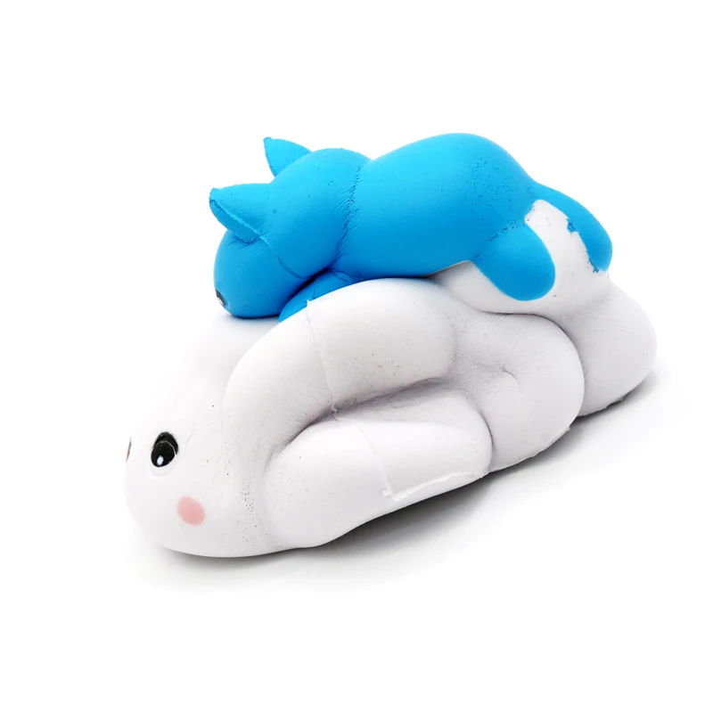 1Pcs Kawaii Squishy Jumbo 10.5cm Clouds Cat Squishy Slow Rising Stress Relief Toys Squeeze Phone Strap Squishi Kid Juguetes