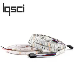 Lqsci 3528 5050 5 м 300 светодио дный s водонепроницаемый RGB Светодиодные ленты свет DC12V 60 светодио дный s/M гибкий светильник светодио дный лента