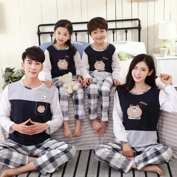 

Mother and Daughter Clothes Papa Mama Bear Baby Bear Panda Pyjamas Long Sleeve Family Couple Matching Pajamas Parent Child Suit
