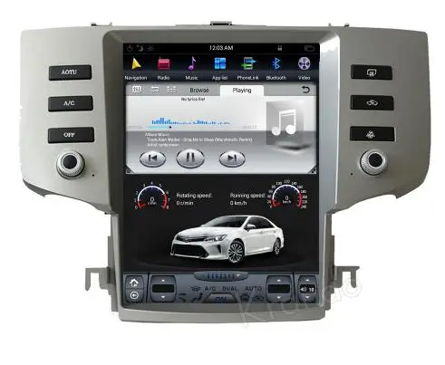 

12.1" tesla style vertical screen android 6.0 Quad core Car GPS radio Navigation for Toyota Mark X 2004-2009