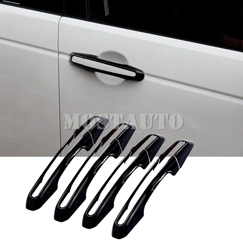 SILVER DOOR HANDLE COVERS FOR 2014-2017 LAND ROVER RANGE ROVER SPORT BLACK