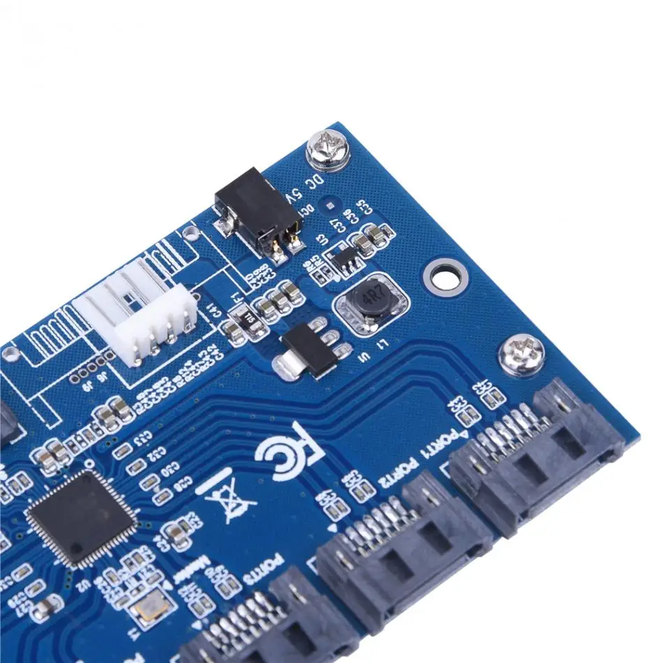 Адаптер SATA 1 на 5 портов Конвертер SATA порт мультипликатор Riser Card Hub компьютерные компоненты
