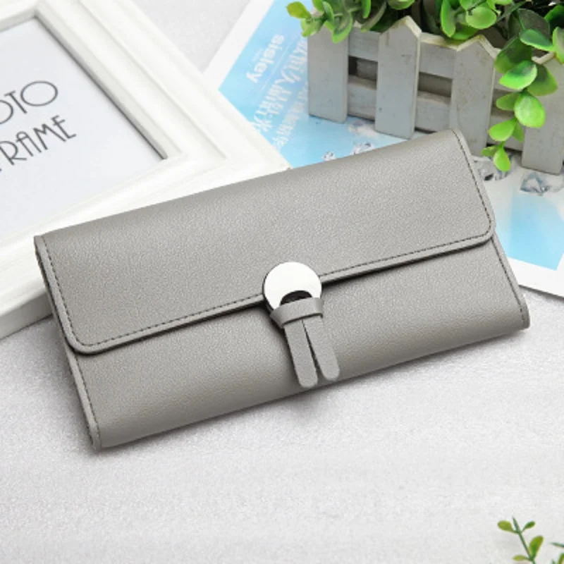 

CHALLEN Women Long Fashion Wallet Top Quality Leather Wallet Multifunction Female Purse Casual Big Capacity Card Holders Purse