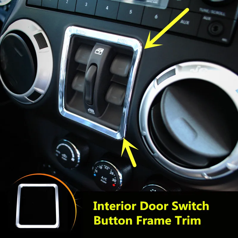 Us 16 02 11 Off For Jeep Wrangler Rubicon Jk Interior Door Switch Button Cover Trim 2011 2016 In Interior Mouldings From Automobiles Motorcycles