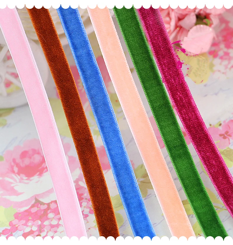 3/8" 10mm Width Multi Colors Options Velvet Ribbon 1 Meters Velour
