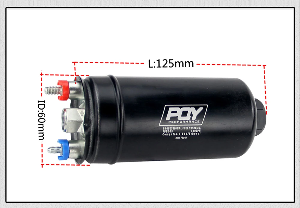 Hypertune-EFI 380LH 1000HP Высокое качество внешний топливный насос E85 совместимый 044 стиль HT-FPB003-QY