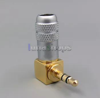 

LN003091 Full Copper 90 degree L Shape mini plug 3.5mm Male stereo phono Adapter