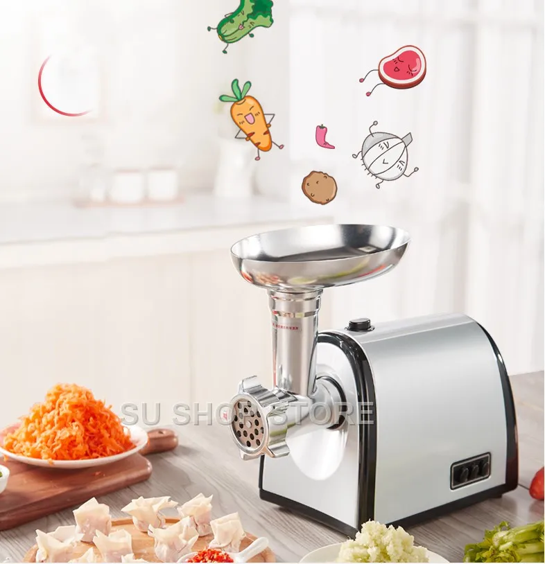 Electric Meat grinder with Exchangeable 3 Cutting Plates Electric Mincer Electric Mincing Machine