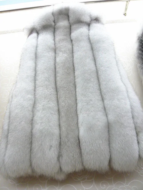 Pleine Véritable De Renard Veste Tf0197 Livraison D'hiver Gratuite Manteau En Grande Taille Femmes Luxe Fourrure Long Cuir Gilet 3jLAR54