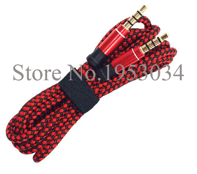 10pcs 3 5 Jack Audio Cable Jack 3 5 mm Male to Male Cloth Audio Aux Cable For iPhone Car Headphone Speaker Wire Line Aux Cord