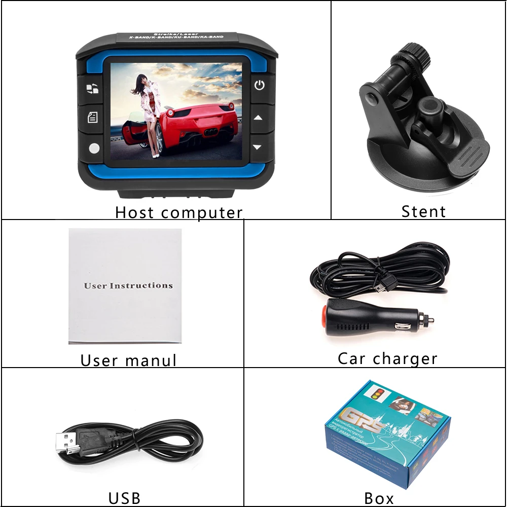 

Radar Detector GPS Tracker Driving Recorder Russian Anti Radar Dash Cam DVR Video Registrator Auto 3 In 1 Dash Cam Car DVR