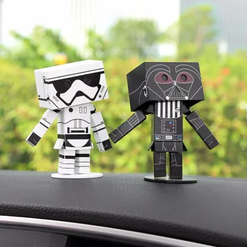 

Car Ornament PVC Cute Doll For Star Wars Darth Vader Stormtrooper Action Figure Lovely Automobiles Dashboard Decoration Toy Gift