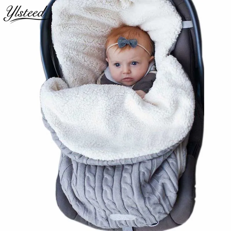 Knitted Winter Warm Zipper Newborn Sleeping Bags Baby Swaddle Wrap Infant Swaddling Blanket Sleep Sacks Baby Stroller Blankets Knitted Winter Warm Zipper Newborn Sleeping Bags Baby Swaddle Wrap Infant Swaddling Blanket Sleep Sacks Baby Stroller Blankets
