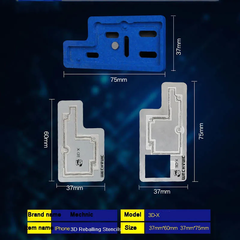 Механик для iPhone X/XS/XR/XS MAX 3D набор трафаретов для пайки BGA материнская плата средний слой посадки олова шаблон пайки