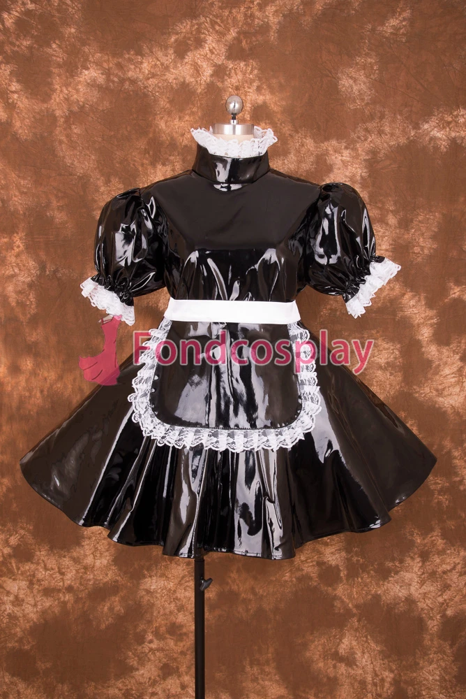 

Одежда для взрослых fondcosplay, сексуальная, с крестом, с замком, черная, тяжелая, из ПВХ, костюм, униформа [P002]
