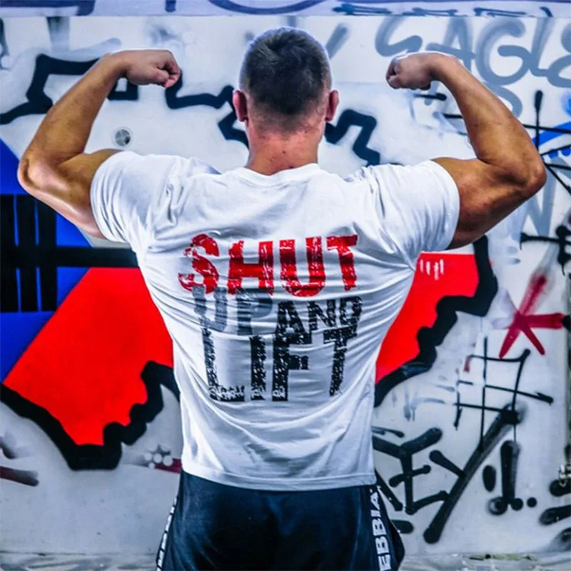 2018 New Brand clothing Gyms Tight t-shirt mens fitness t-shirt homme Gyms t shirt men fitness crossfit Summer men t-shirt