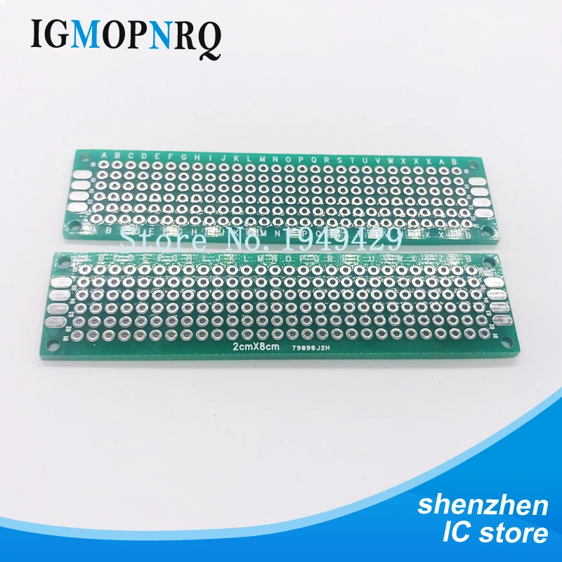 

10pcs Double Side Prototype PCB 2*8CM diy Universal Printed Circuit Board 2x8cm