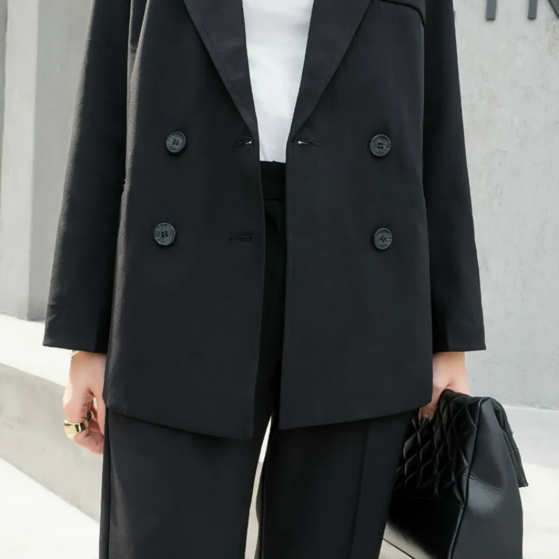 Blazer and pants set for women suits lady suit office High quality double breasted blazer Casual pants suit ladies suit 2019 new