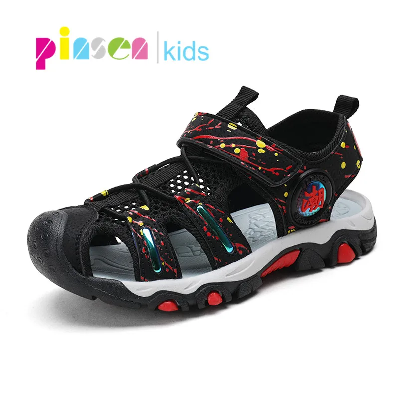 

Kids Summer Sandals For Boys Designer Children Flats Breathable Anti-slippery Boy Closed Toe Fashion Slippers Sandalias Shoes