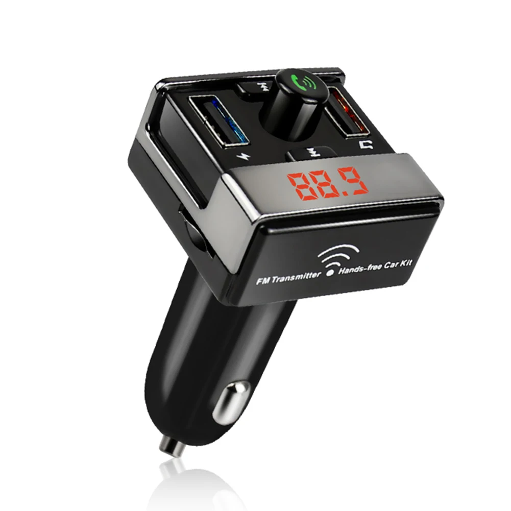 Bluetooth Handsfree Car FM Transmitter Modulator Car-styling MP3 Audio Player Dual USB Ports 2.1A Quick Car-Charger TF Card audio-player : image Bluetooth Handsfree Car FM Transmitter Modulator Car-styling MP3 Audio Player Dual USB Ports 2.1A Quick Car-Charger TF Card audio-player