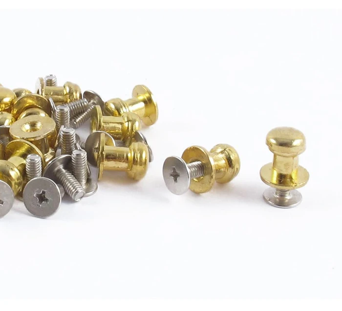 Drawer 7mm x 10mm Zinc Alloy Round Pull Knob Gold Tone w Screws Decorative Mini Jewelry Box