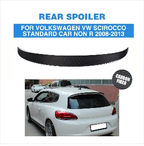 Задний багажник из углеродного волокна, крыша, спойлер, крыло для Volkswagen VW Scirocco, стандартный автомобиль, не R 2008-2013 FRP, неокрашенный