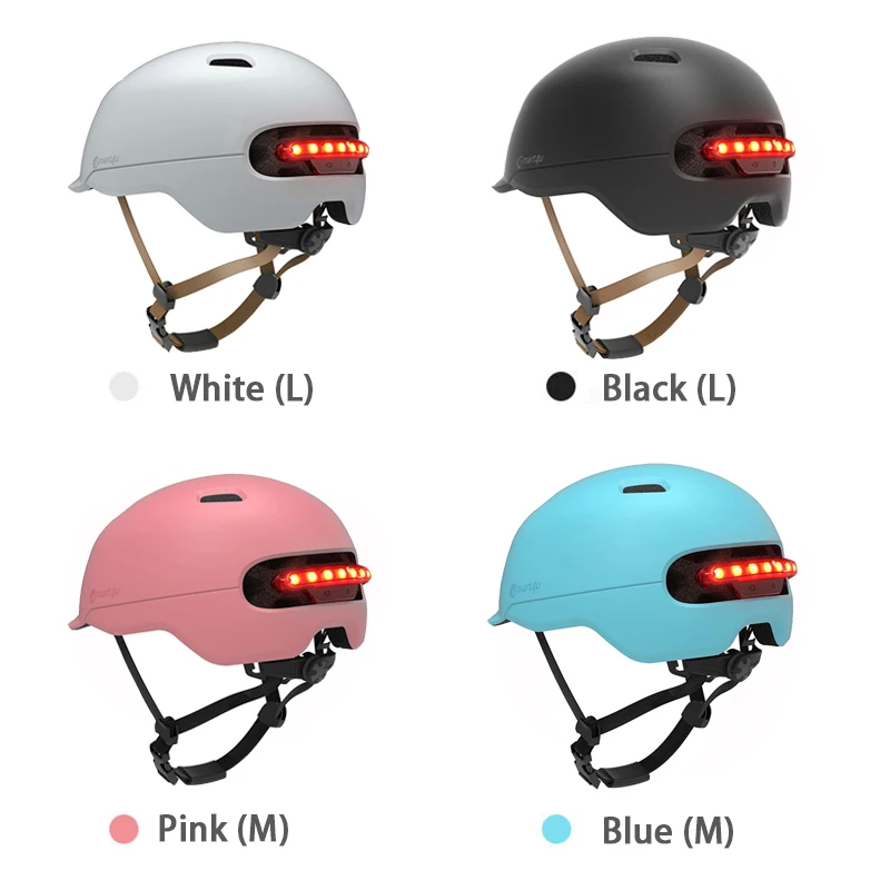 Smart4u smart helmet night safety riding bicycle balance car helmet LED automatic light intelligent warning light helmet 4 color