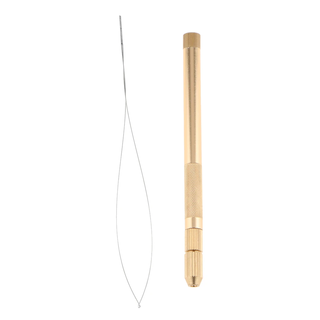 Ventilating Latch Pulling Hook Needles + Holder Kit for DIY Lace Wig Hair Extension, Micro Rings Beads Link Threader