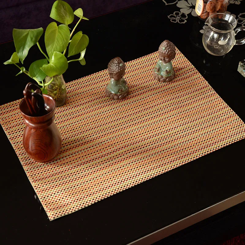Royal Jacquard Check Fabric Placemats One Piece Sale Luxury Colourful