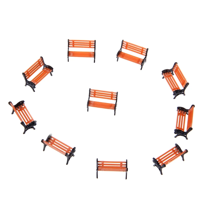 

Educational Toy 10pcs 1:100 Street Seats Bench Chair Model Train Platform Layout Settee HO Scale