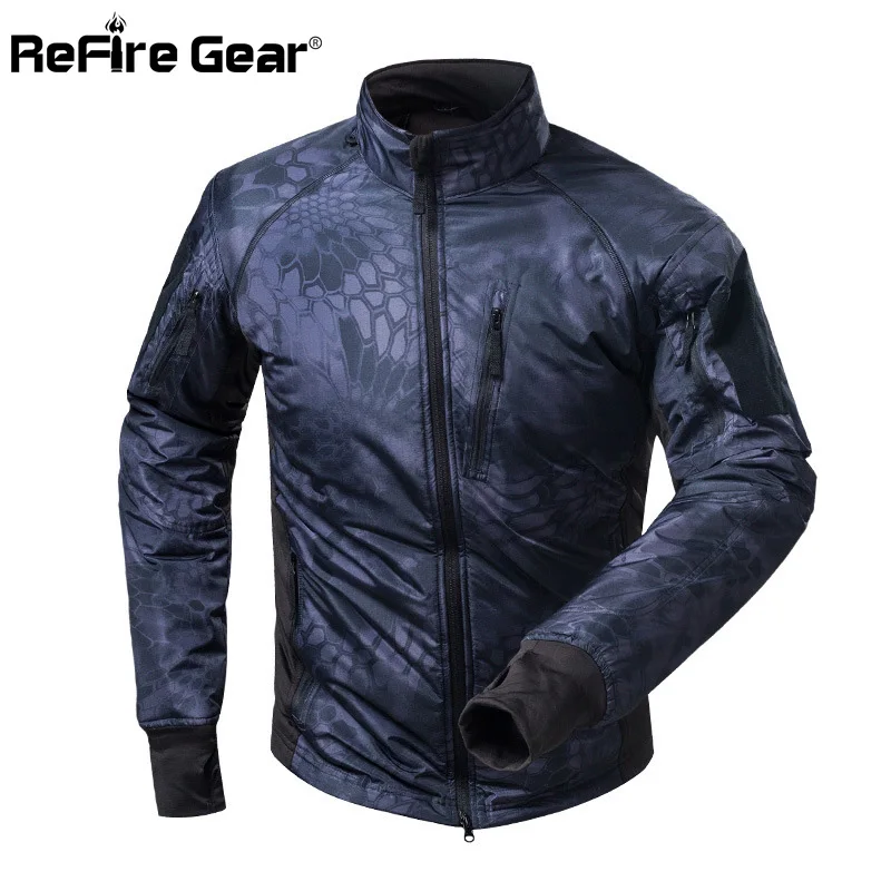 Refire gear Водонепроницаемая Тактическая Военная куртка мужская Весенняя камуфляжная Боевая куртка армейская теплая ветровка противоскользящее пальто с капюшоном
