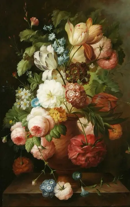 

14/16/18/27/28 Still life flower painting Handmade Needlework Embroidery DIY DMC Cross Stitch Kits Crafts 14CT Unprinted