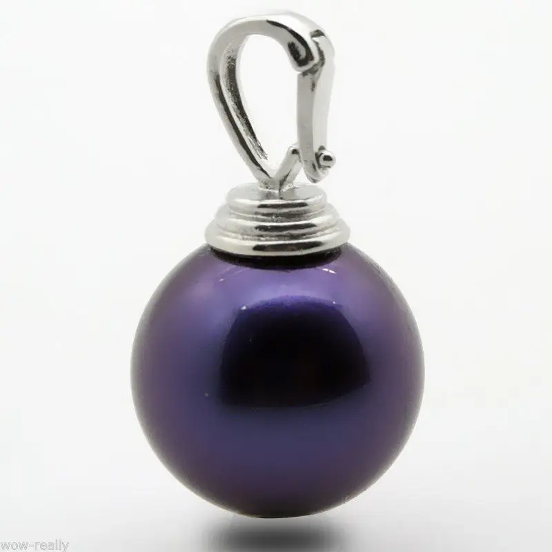 

Hot sale new Style >>>>>PRETTY NEW HUGE 20MM BLACK SOUTH SEA ROUND SHELL PEARL NECKLACE PENDANT