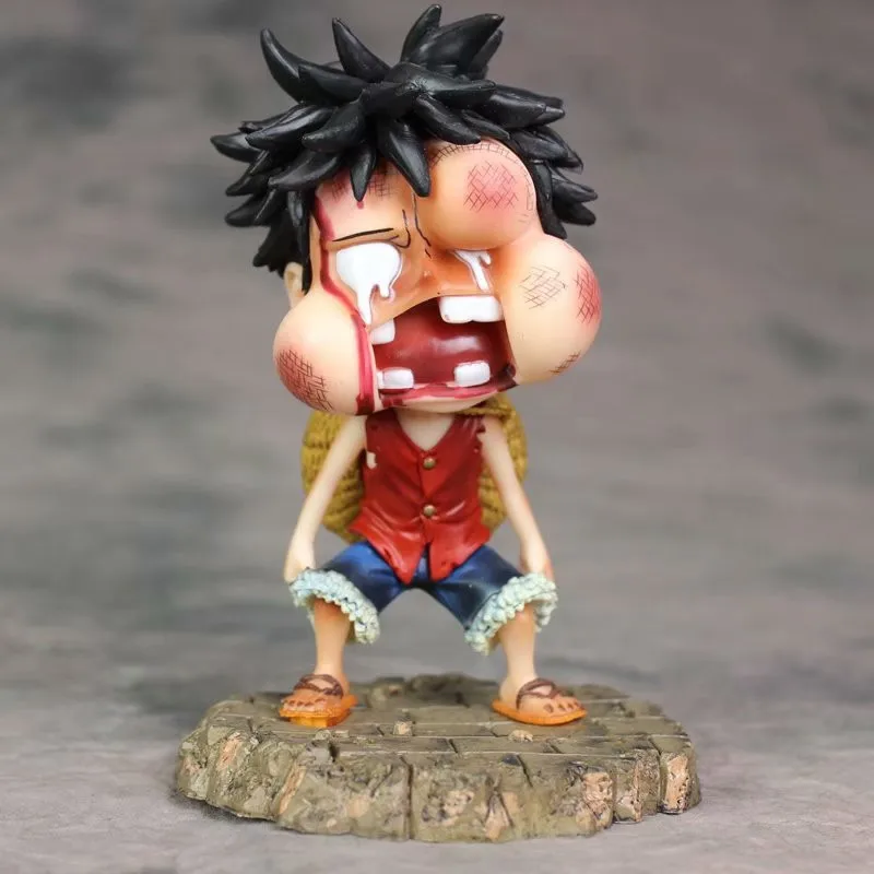 

Anime One Piece Monkey D Luffy Injured Ver. PVC Figure Q Version Straw hat Luffy Model Figurine Collection Toys