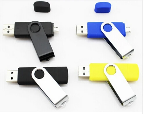 100 шт/Лот Двойной смартфон Флеш накопитель 8 GB 16 32 64 OTG внешнее USB2.0 памяти рукоять