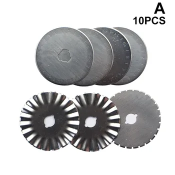 

10 Pcs/Set 45mm Rotary Cutter Refill Blades for Fabric Leather Quilting Sewing UD88
