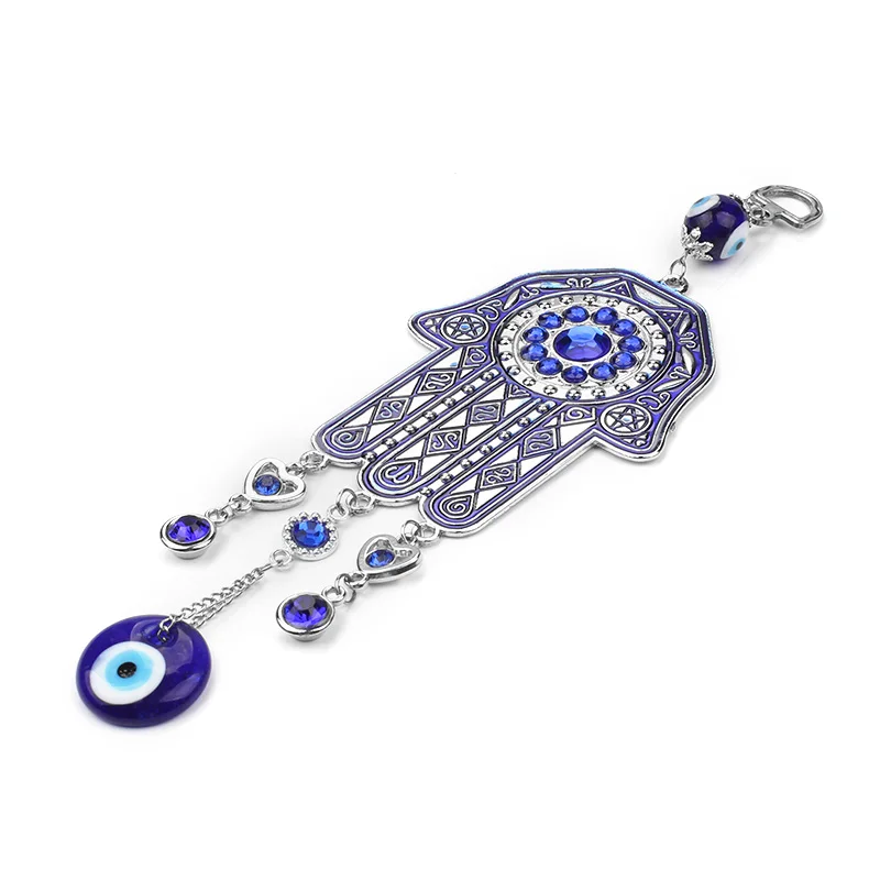 Брелок в виде руки Lucky Blue Glass Evil Eye Fatima подвесное украшение для дома офисное