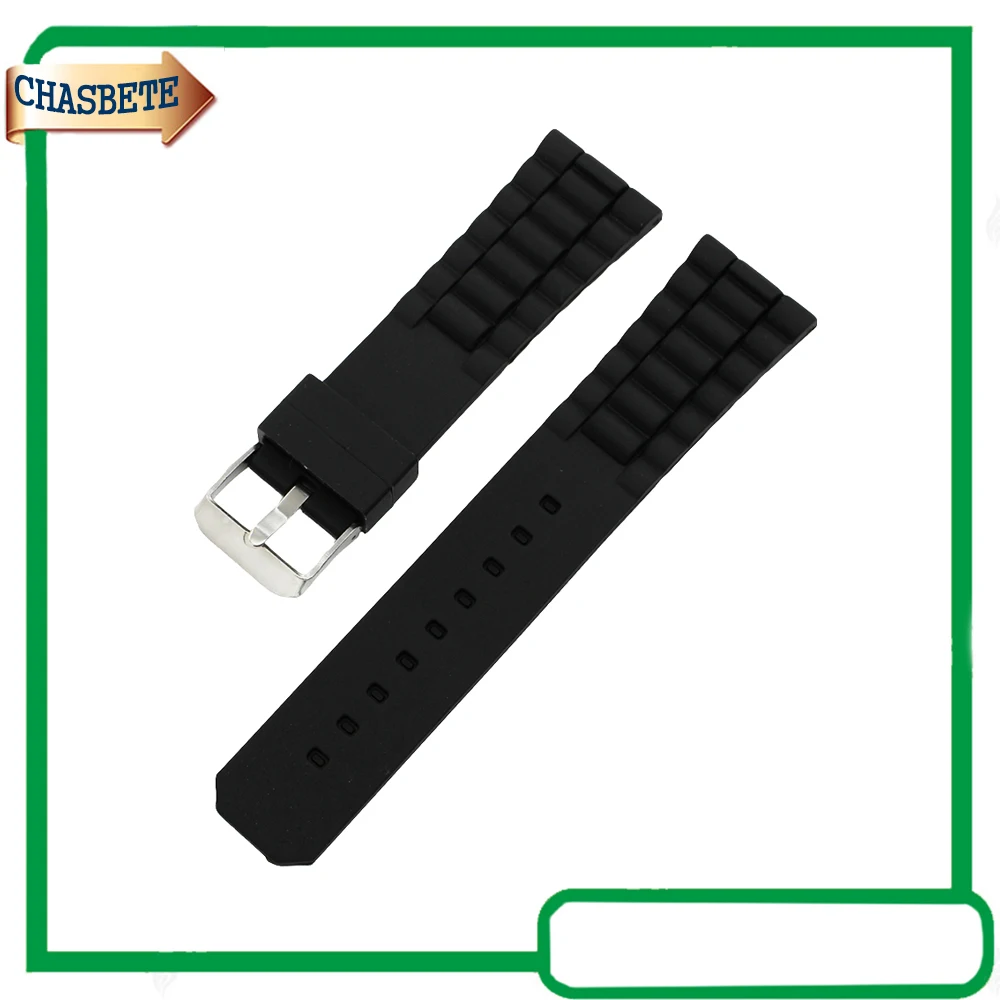 Silicone Rubber Watch Band for Fossil 20mm 22mm 23mm 24mm Men Women