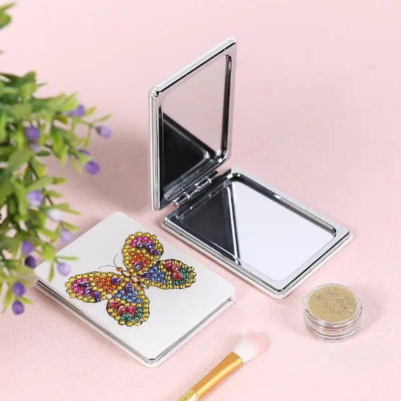 

DIY Special Shaped Diamond Painting Ultra-thin Mini Makeup Mirror Vanity Mirror Cosmetic Make Up Portable Makeup Folding Mirror