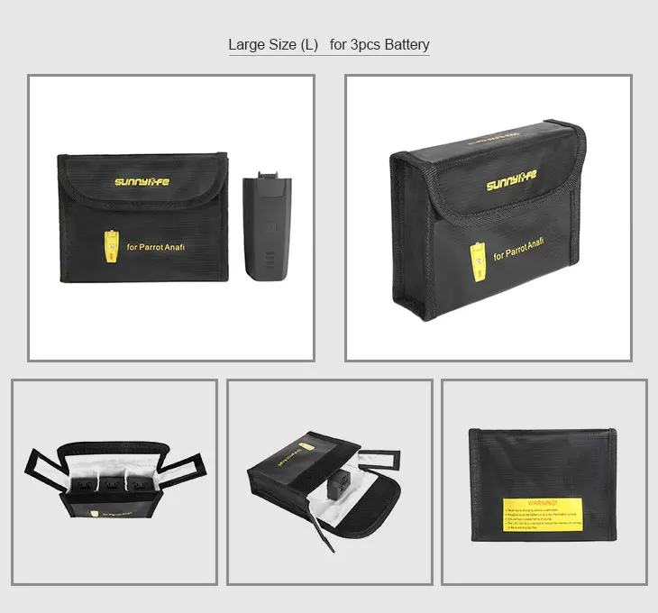 Lipo Battery Explosion-proof Dampproof Fireproof Safety Bag Storage Case Charging Guard for Parrot Anafi RC Drone Accessorie-15