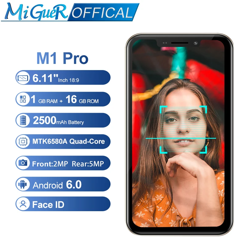 MiGueR M1 Pro Android 6 0 11 ''полный экран 1 Гб ОЗУ 16 ПЗУ четырехъядерный двойной карты