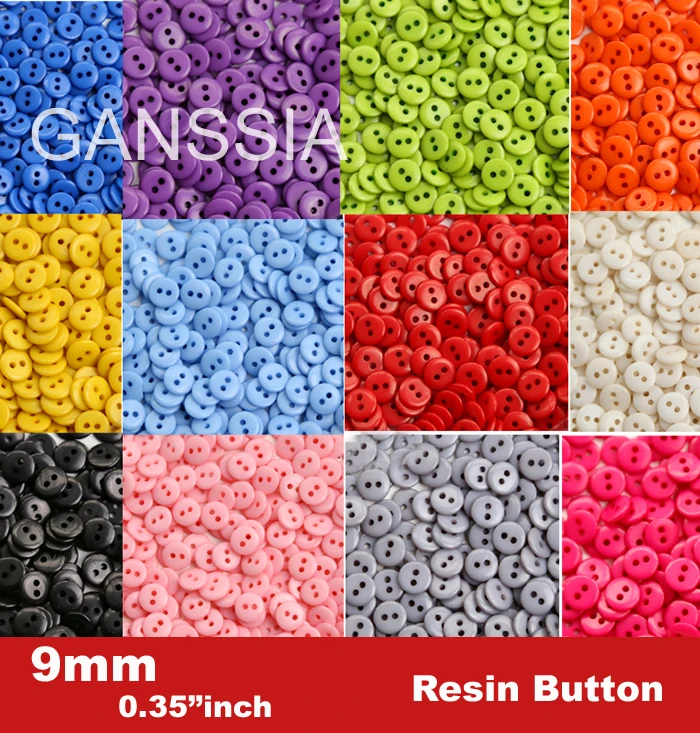 GANSSIA 0 98 25mm Sewing Flatback Buttons White Colored Pack of 50