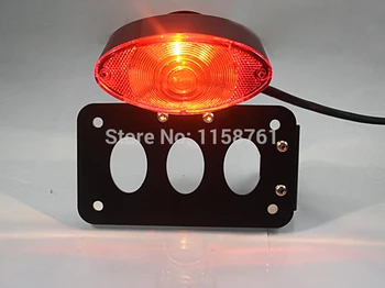 

FREE SHIPPING Black Brake License Plate Mount Tail Light For Motorcycle Street Bike Cruiser
